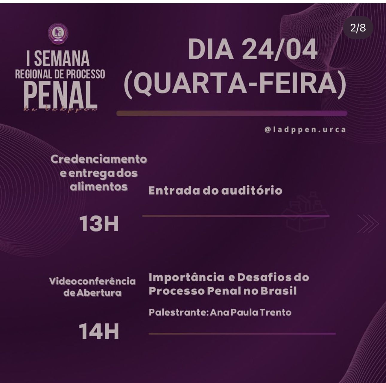 I Semana Regional de Processo Penal 24/04/24