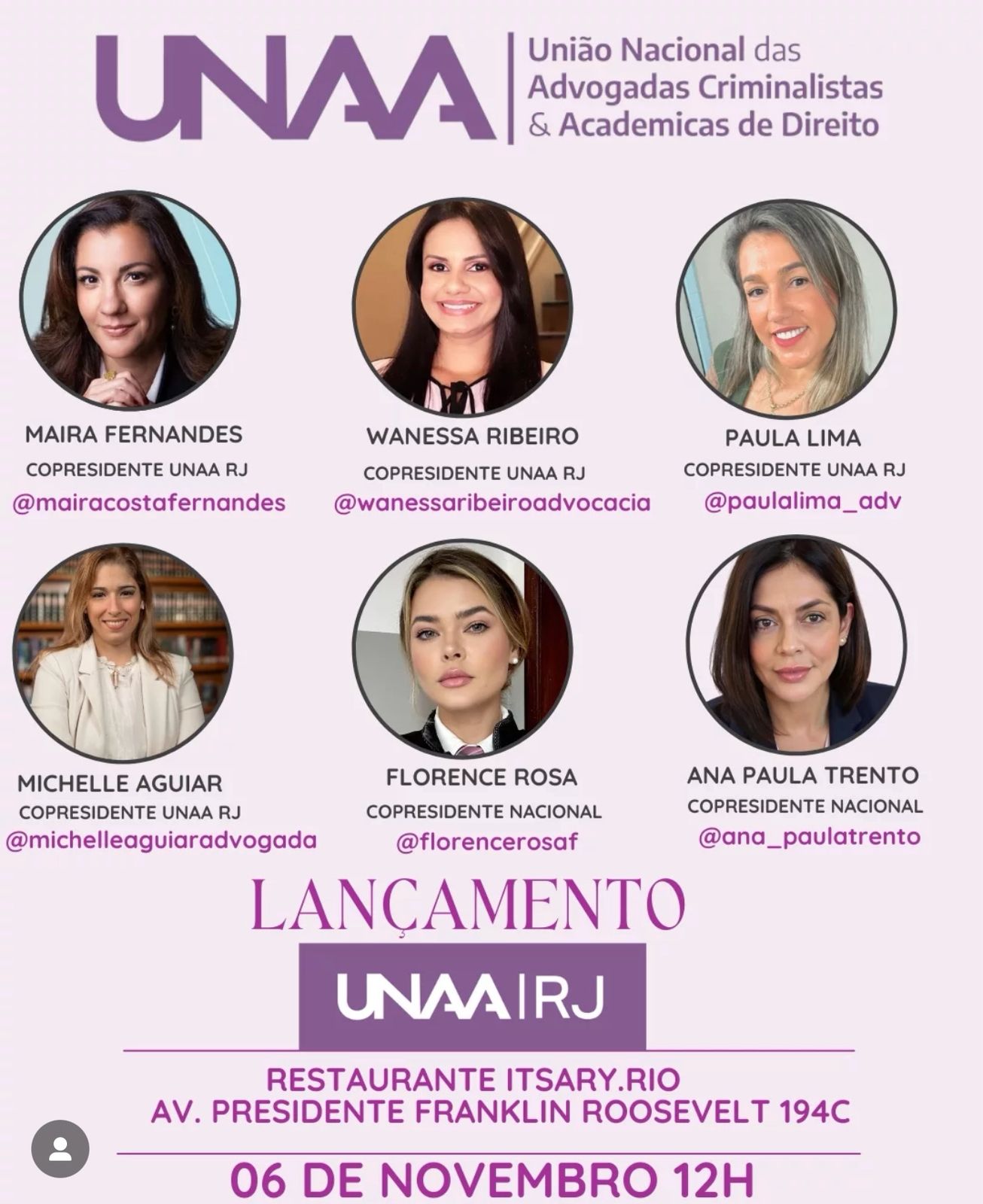 LANÇAMENTO UNAA RJ